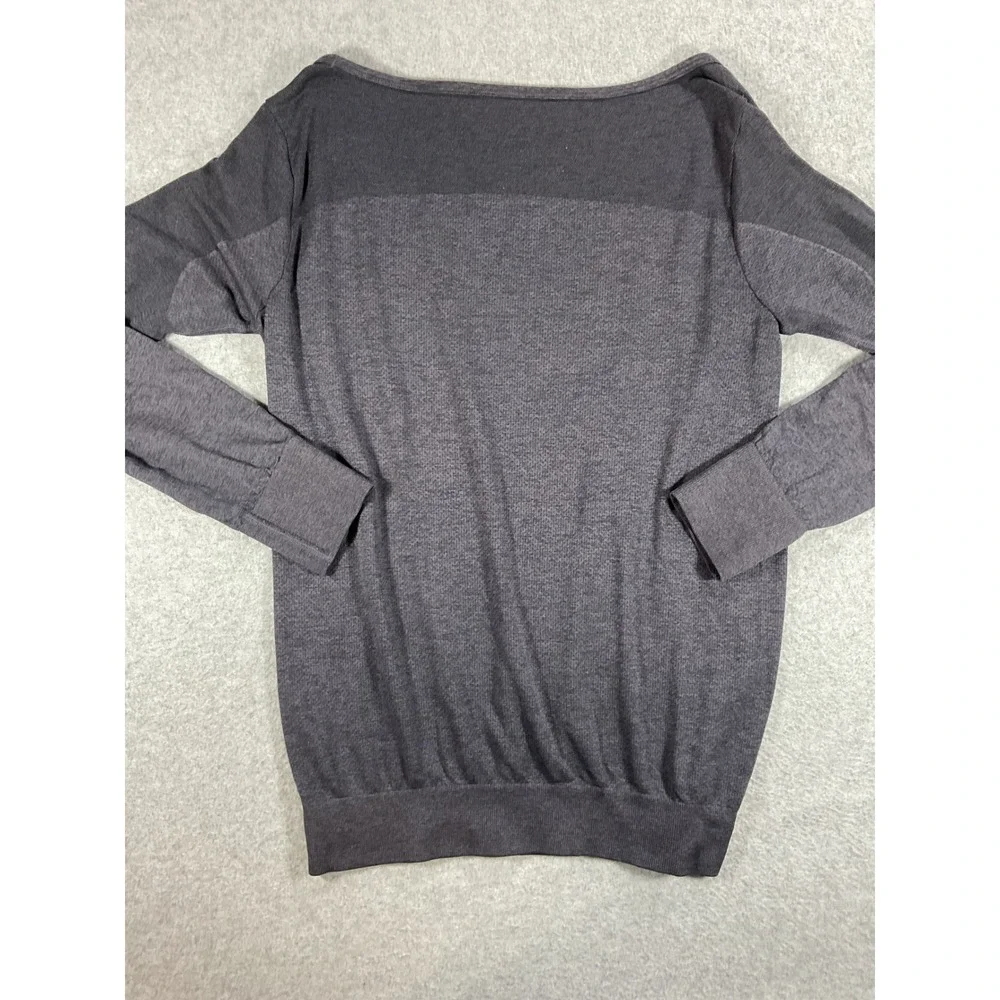 Nike Dri-FIT Womens Long Sleeve Training Top Gray Boat Neck Heather Small 1657